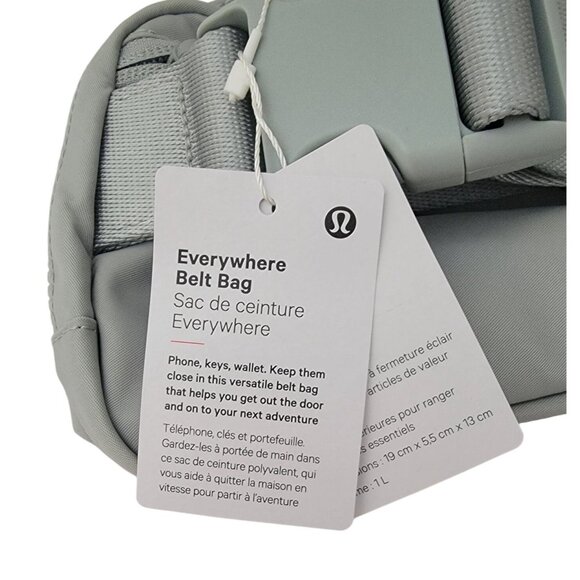 NWT Lululemon Everywhere 1L Gray Adjustable Crossbody Bag / Waist Fanny Pack O/S - Picture 6 of 11
